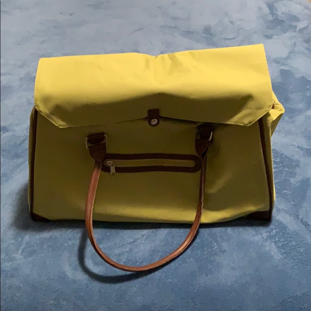 Yves Rocher Lime green medium duffel bag
